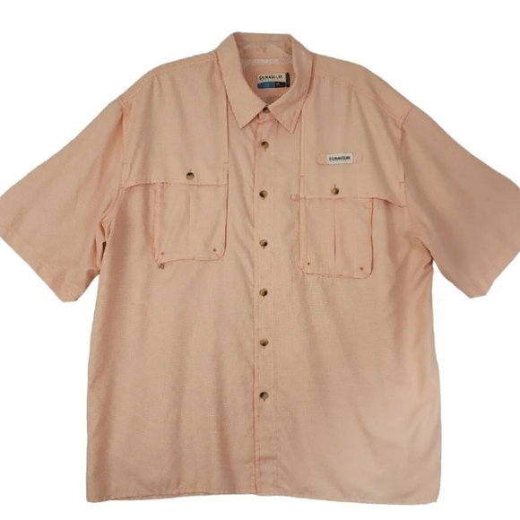 Magellan Outdoors~Men's Size 2XL~Orange Mag Wick Fishing Gear Shirt Short Sleeve - Picture 7 of 10